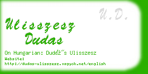 ulisszesz dudas business card